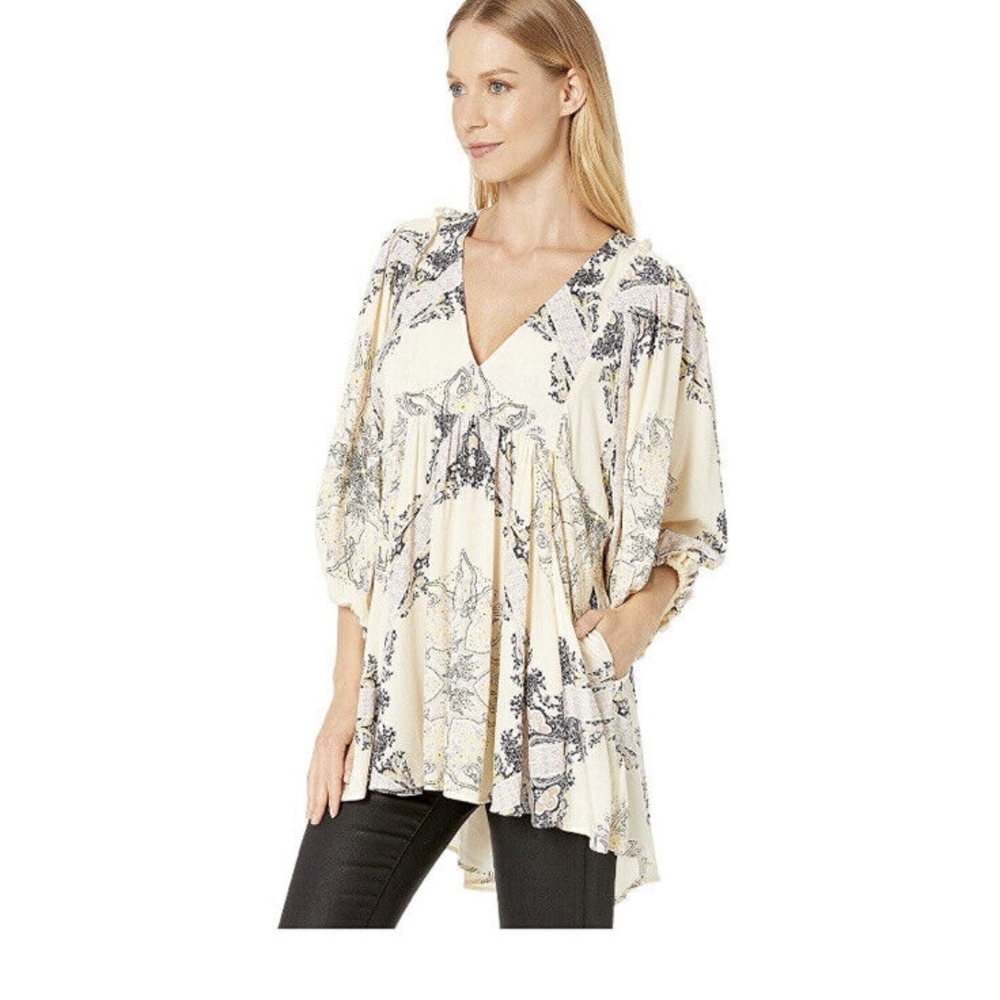 Free People Floral Print Women's Top